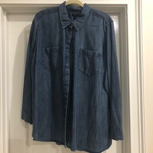 EUC Talbots dark denim shirt